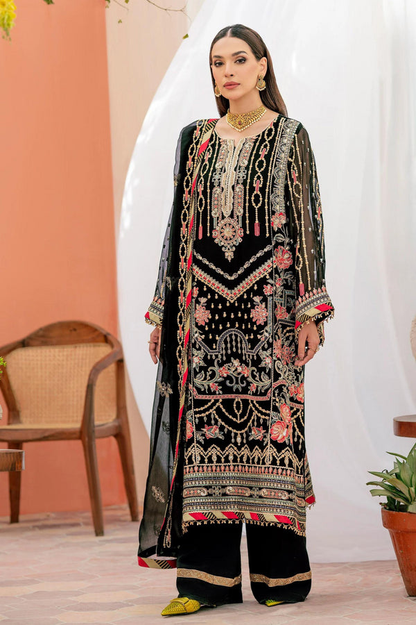 Maryam N Maria Embroidered Chiffon 3 piece suit Leila SFD-0093