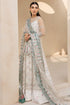 Farasha Embroidered Net Suit Moonlight Mist