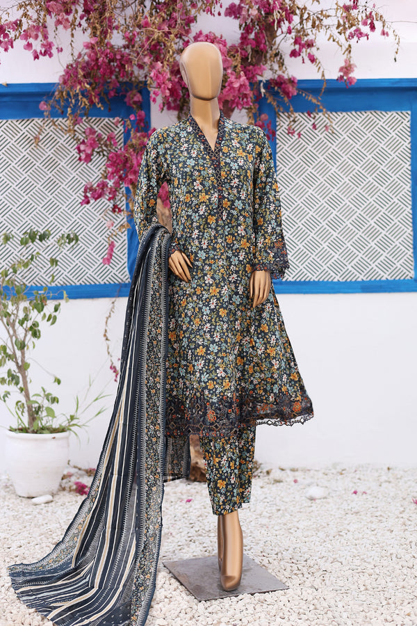 Bin Saeed Embroidered Printed Lawn 3 Piece BS-87