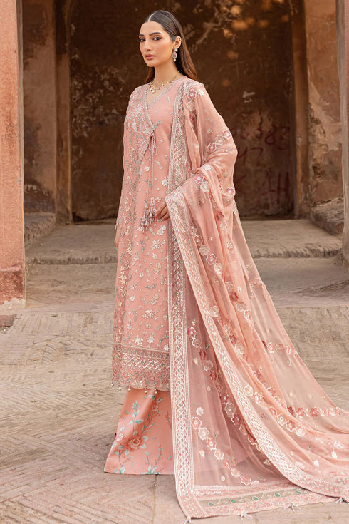 Farasha Chiffon 3 Piece Suit Peach Bell
