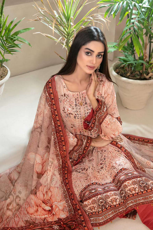 Tawakkal Embroidered Lawn 3 Piece Suit D-8878