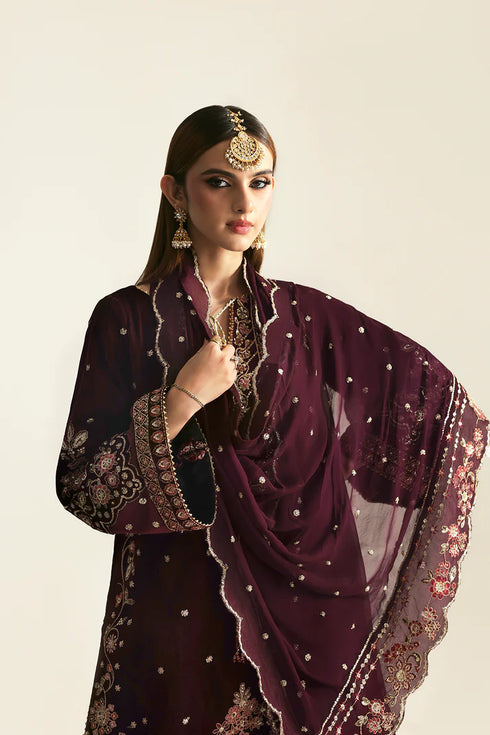 Emaan Adeel Embroidered Velvet Suit KANWAL
