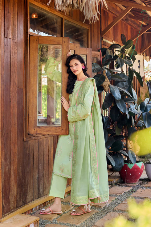 Farasha Embroidered Lawn 3 Piece Suit Meadow Grove