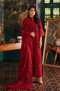 Zainab Chotani Embroidered Velvet 3 piece suit SURKH
