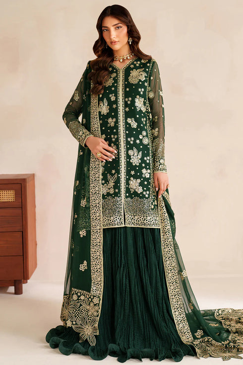 Farasha Embroidered Chiffon Suit Silken Glow