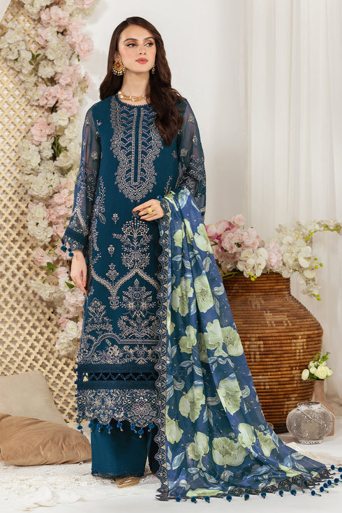 Alizeh Embroidered Chiffon 3 Piece Suit Zair