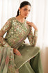 Farasha Embroidered Chiffon Suit Olive Dazzle