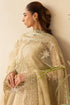 Farasha Embroidered Net Suit Golden Aura