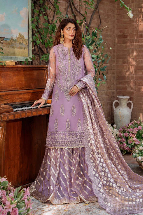 Akbar Aslam Embroidered Net 3 Piece suit RANIYA