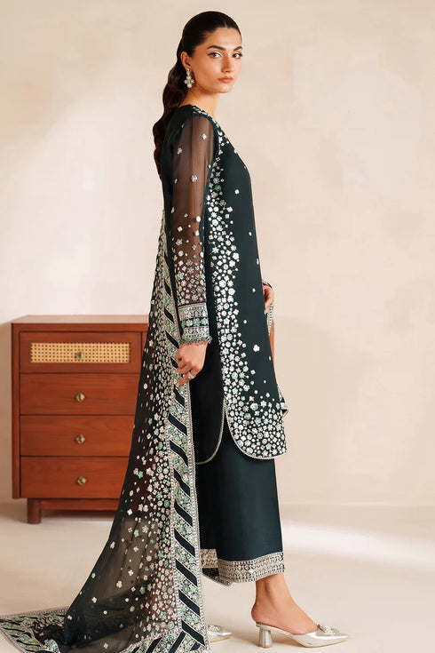 Farasha Embroidered Chiffon Suit Dawn Mist
