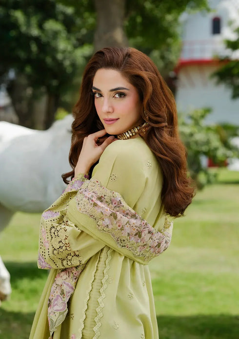 Elaf Embroiderd Lawn Suit ELH-1A PISTACIA