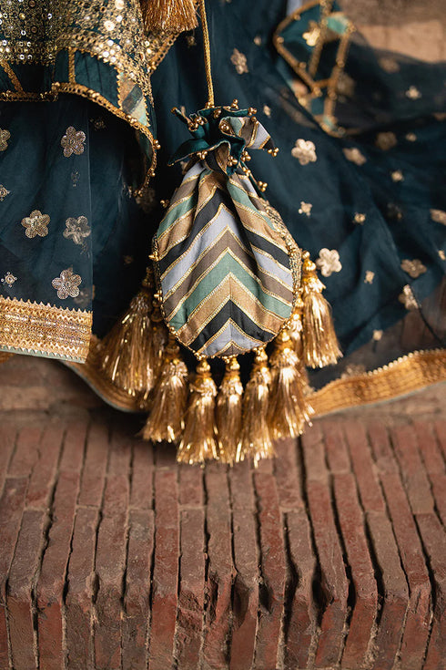 Mohsin Naveed Ranjha Embroidered Silk Suit Lehar