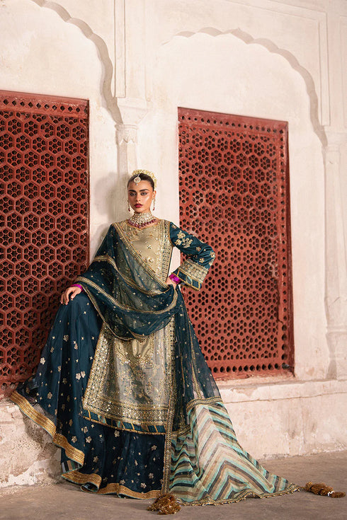 Mohsin Naveed Ranjha Embroidered Silk Suit Lehar