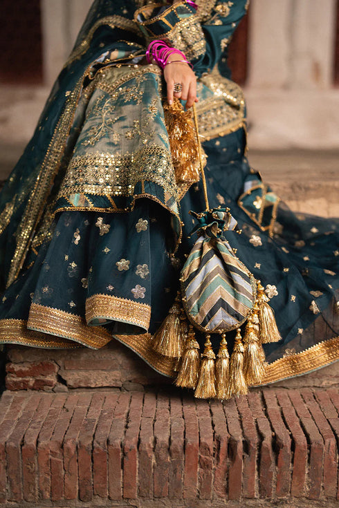 Mohsin Naveed Ranjha Embroidered Silk Suit Lehar