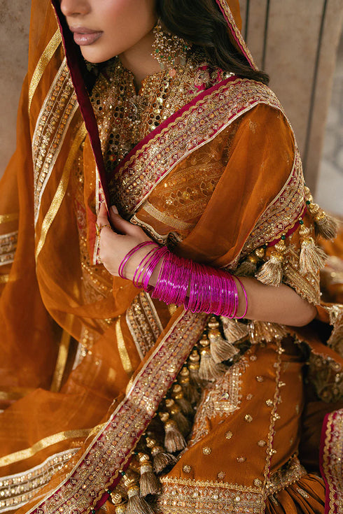 Mohsin Naveed Ranjha Embroidered Indian Silk Suit Ranjish