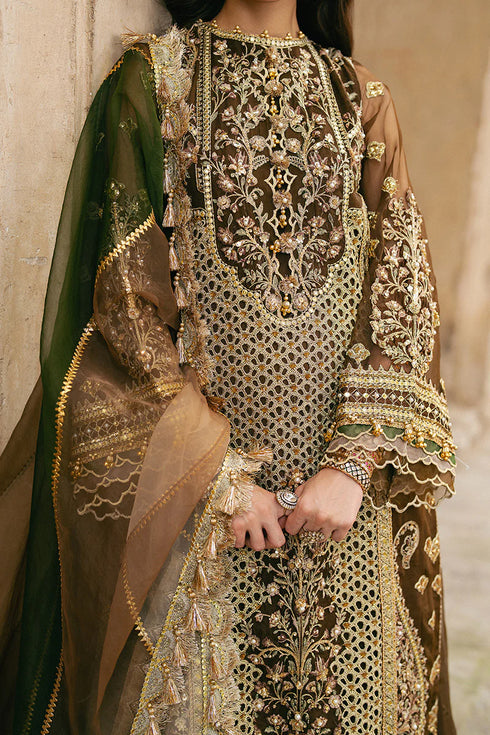 Mohsin Naveed Ranjha Embroidered Organza Suit Tabeer
