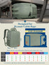 Gray Green Ryanair Cabin Bag 40x30x20 cm, Underseat Travel Backpack with Laptop Compartment, Wet Pocket and Bottle Holders