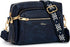 Women’s PU Leather Anti-Theft Crossbody Bag – 4 Zip Compartments and Wide Adjustable Strap