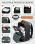 Yankony 40 × 30 × 20 cm Ryanair Cabin Dark Black Backpack – Underseat Travel Bag with Laptop Compartment