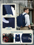 Blue Ryanair Cabin Bag 40x30x20 cm, Underseat Travel Backpack with Laptop Compartment, Wet Pocket and Bottle Holders