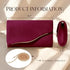 Women’s Burgundy Faux Suede Evening Clutch Bag with Detachable Gold Chain – Wedding and Party Purse