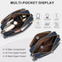 Women’s PU Leather Anti-Theft Crossbody Bag – 4 Zip Compartments and Wide Adjustable Strap