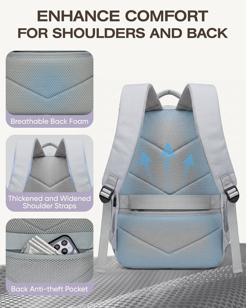 Hayayu 40 × 30 × 20 cm Ryanair Cabin Backpack – Underseat Bag with 14-Inch Laptop Compartment