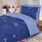 100% Cotton Kids Children's Bedding Set Reversible Duvet Cover with Pillowcase-Star Blue