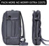 ECOHUB 20L Ryanair Cabin Dark Gray Backpack – 40 × 20 × 25 cm Beige Underseat Bag with USB Port