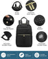 LOVEVOOK Women’s Black 15.6-Inch Laptop Backpack – USB Port and Anti-Theft Pocket