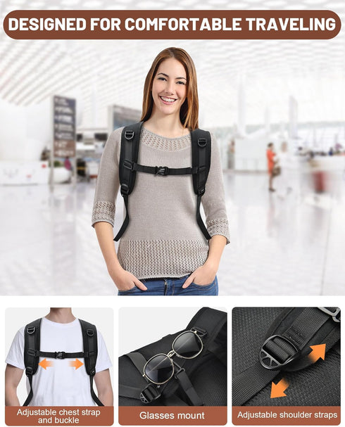 MOCOCITO 24–30L Ryanair Cabin Backpack – 40 × 30 × 20 cm Expandable Underseat Travel Bag