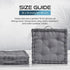 10cm Thick Booster Cushion for Armchairs, 43cmx43cm - Percale Duck