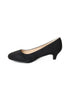 Women Round Toe Kitten Heel Shoes Navy Suede G-20