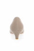 Women Round Toe Kitten Heel Shoes Nude Suede G-20