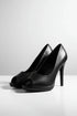 Black Matte Peep Toe High Heel Court Shoes – G-926