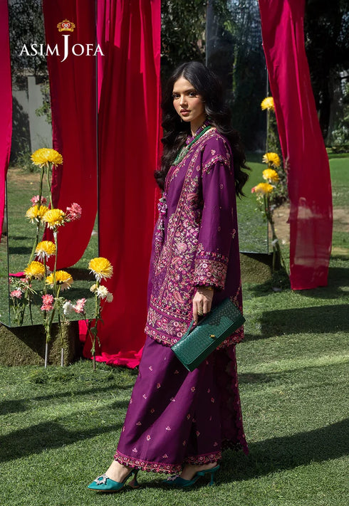 Asim Jofa Embroidered Lawn 3 Pcs Suit AJULW-07