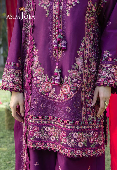 Asim Jofa Embroidered Lawn 3 Pcs Suit AJULW-07
