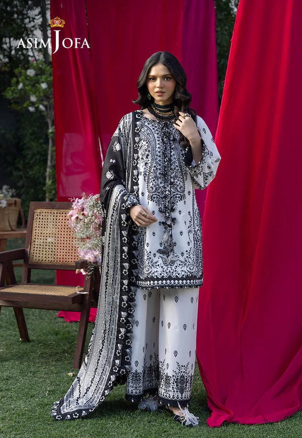 Asim Jofa Embroidered Lawn 3 Pcs Suit AJULW-04
