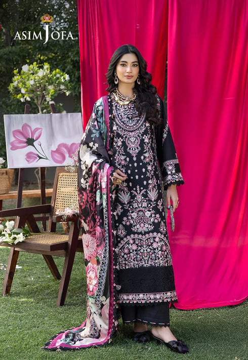 Asim Jofa Embroidered Lawn 3 Pcs Suit AJULW-05