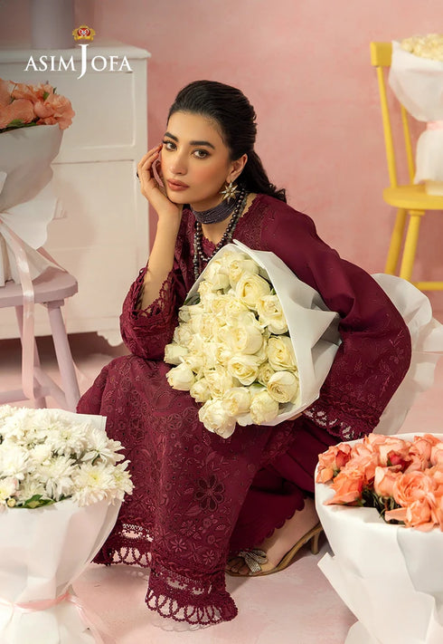 Asim Jofa Embroidered Lawn 3 Pcs Suit AJULW-12