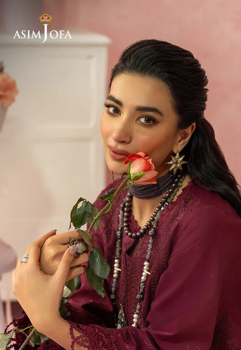 Asim Jofa Embroidered Lawn 3 Pcs Suit AJULW-12