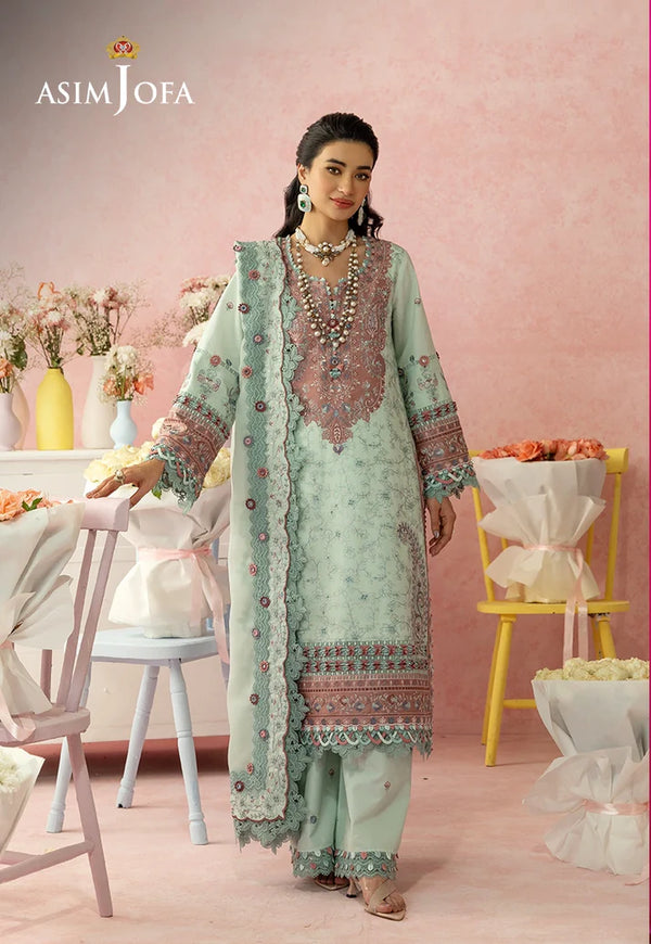 Asim Jofa Embroidered Lawn 3 Pcs Suit AJULW-08