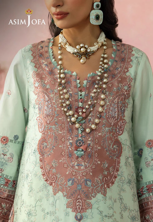 Asim Jofa Embroidered Lawn 3 Pcs Suit AJULW-08