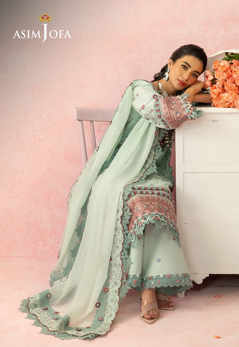 Asim Jofa Embroidered Lawn 3 Pcs Suit AJULW-08
