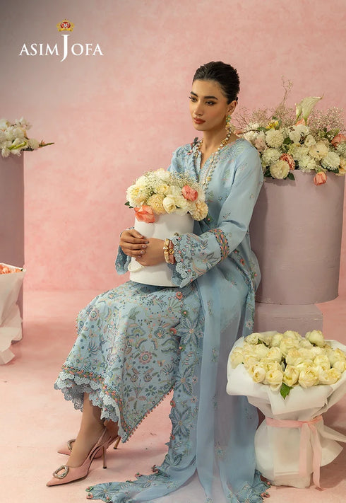 Asim Jofa Embroidered Lawn 3 Pcs Suit AJULW-10