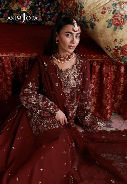 Asim Jofa Embroidered Cotton Silk Suit AJULN-11