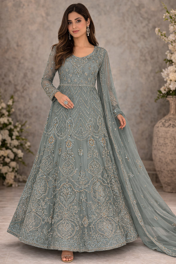 Baba Posh Embroidered Chiffon Maxi BP-07