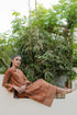Qalamkar Embroidered Peach Leather piece Suit WL-06 MIRHA