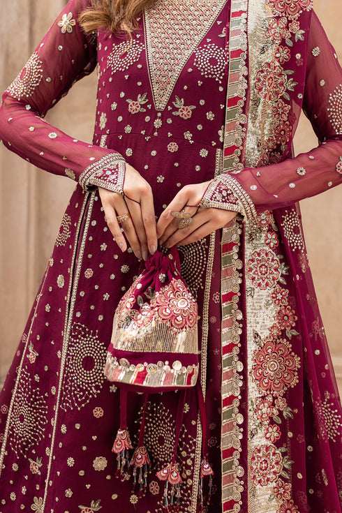 Farasha Chiffon 3 Piece Suit Scarlet Charm