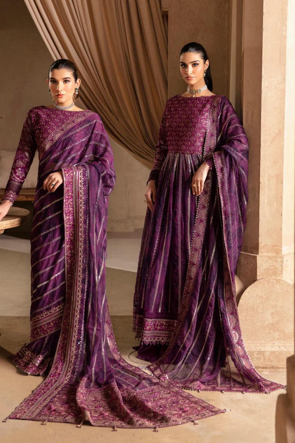 Xenia Embroidered Raw Silk 3-Piece Suit KHULAT